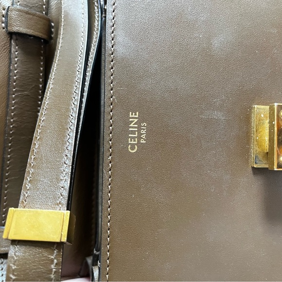 CELINE Box Bag (Small size) in Brown/Tan color - Picture 9 of 11